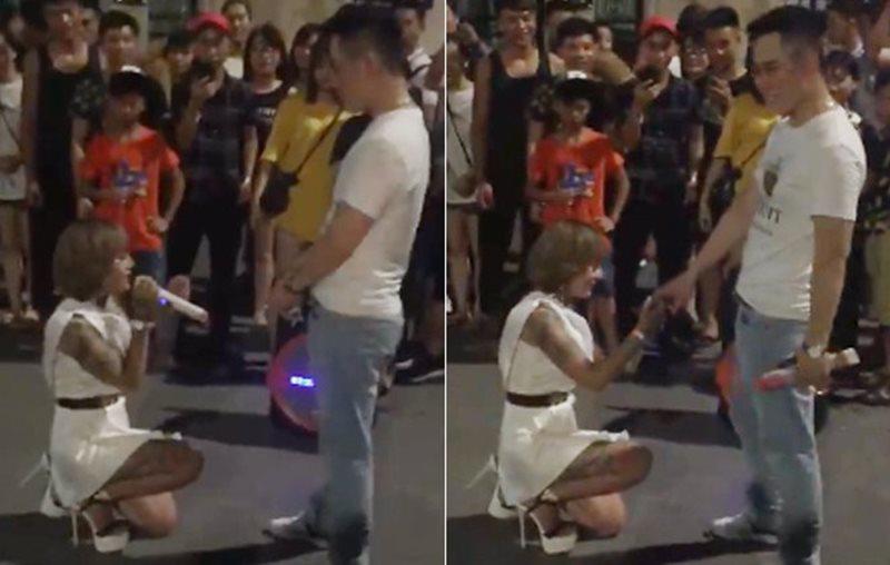 Clip cầu hôn trên phố đi bộ Hà Nội thu hút hàng nghìn lượt thích. Đáng nói hơn, người chủ động cầu hôn là cô gái chứ không phải các chàng trai như thường thấy.
